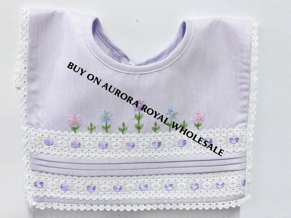 NEW🥰BLOSSOM PALE LILAC💜HAND-EMBROIDERED🧵🪡👑DRESS,KNICKERS,BIB & HEADBAND OUTFIT🎀 BABY/TODDLER DRESS