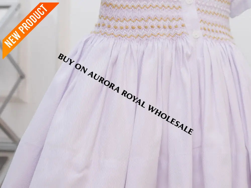 PRE ORDER‼️NEW🤩LILY PASTEL LILAC💜FRONT & BACK HAND SMOCKED🧵🪡DRESS & BOWS🎀 BABY/TODDLER DRESS