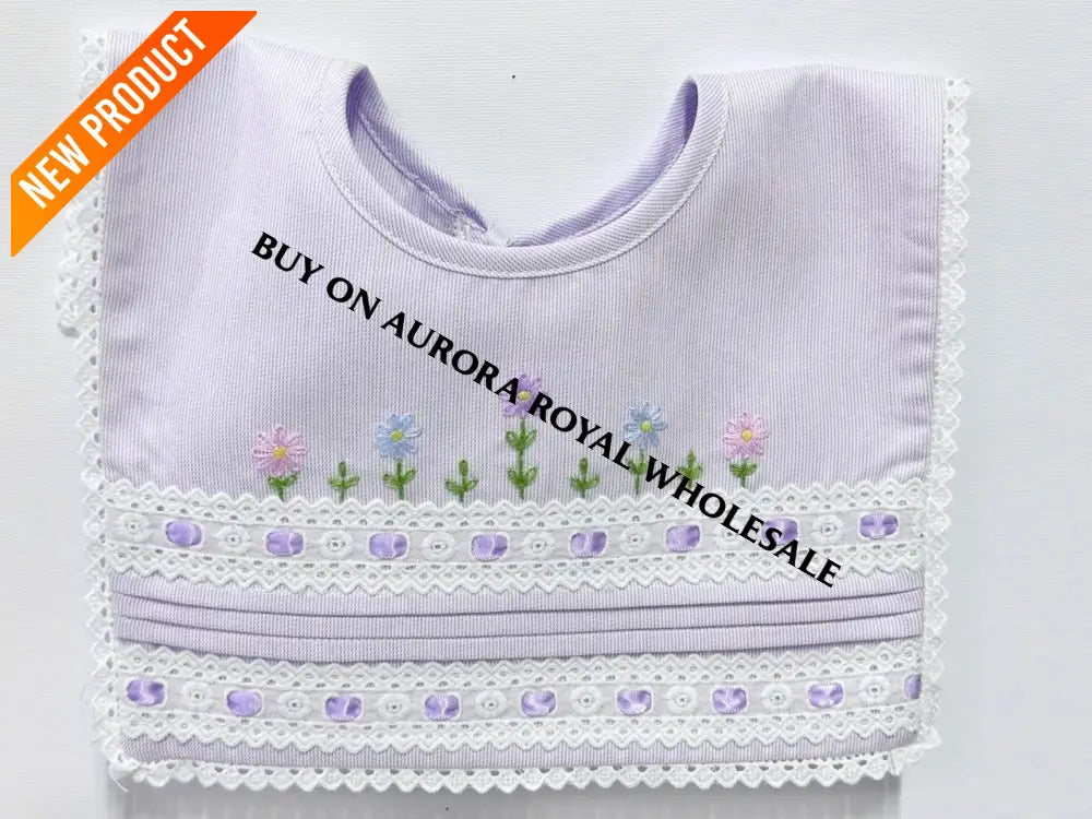 NEW🥰BLOSSOM PALE LILAC💜HAND-EMBROIDERED🧵🪡👑DRESS,KNICKERS,BIB & HEADBAND OUTFIT🎀 BABY/TODDLER DRESS