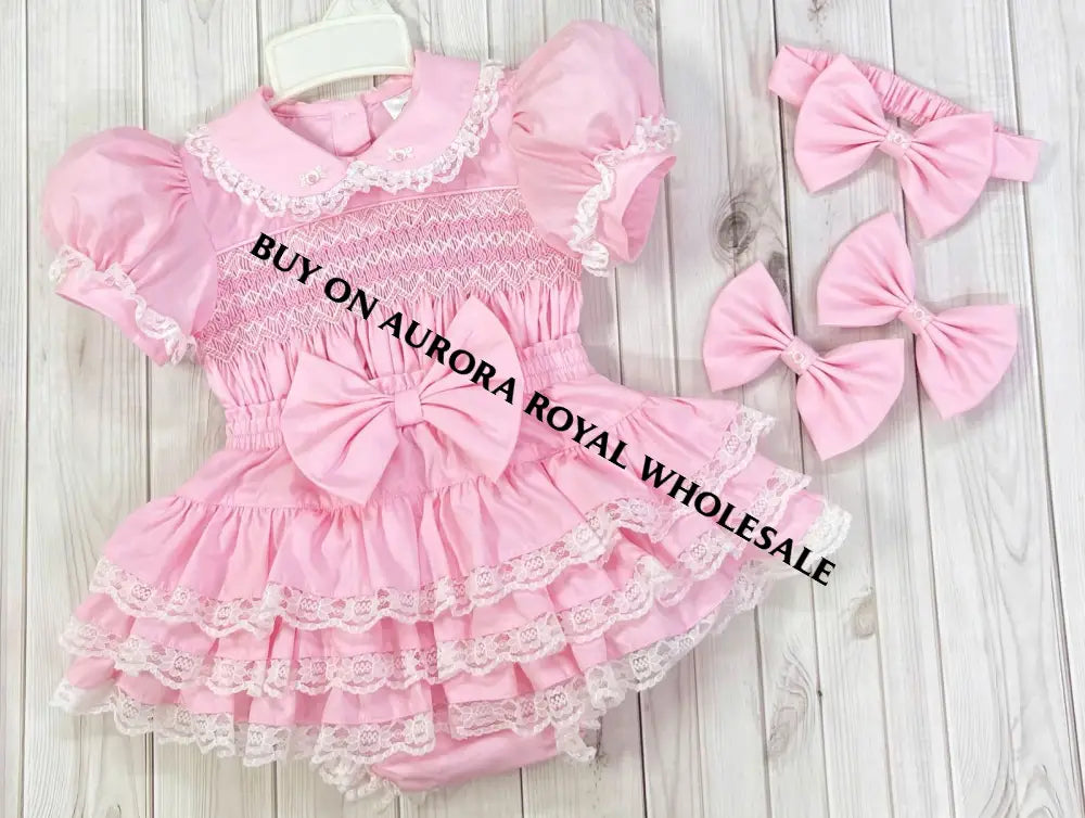 PRE-ORDER NEW👑PACK OF 5 SIZES CAMILLA PINK💖BABY SKIRT SET HEADBAND OR BOWS🎀🎀 Baby-Toddler Dresses