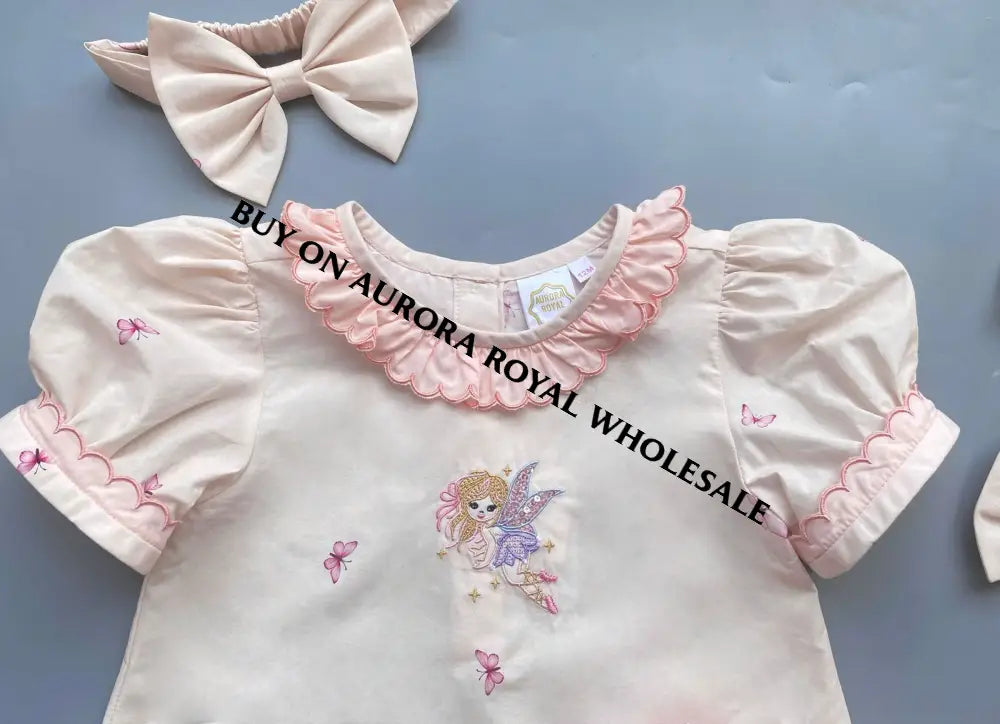PRE-ORDER❣️NEW🤩PACK OF 5 SIZES FLOWER FAIRIES🧚🧚🏻‍♀️CUSTOM PRINT COTTON SKIRT SET🎀🎀 BABY/TODDLER OUTFIT