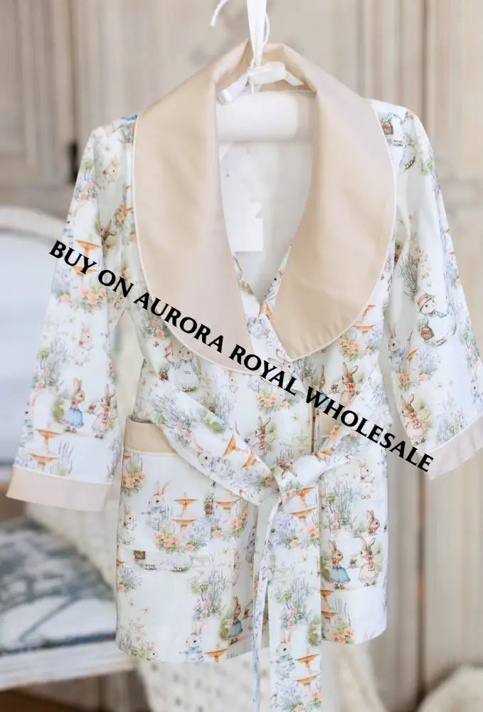 NEW😍PACK OF 6 SIZES FLUFFYTAILS🐇🐇BOYS DRESSING GOWN & PYJAMA SET👦 BABY/TODDLER OUTFIT