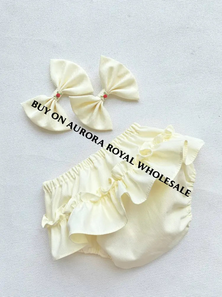 PRE-ORDER & GET IT NEXT WEEK‼️NEW😍LINA BALLERINA🩰PACK OF 5 SIZES CREAM & BLUE🩵HAND-SMOCKED🧵🪡DRESS & ACCESSORIES🎀 - DRESS