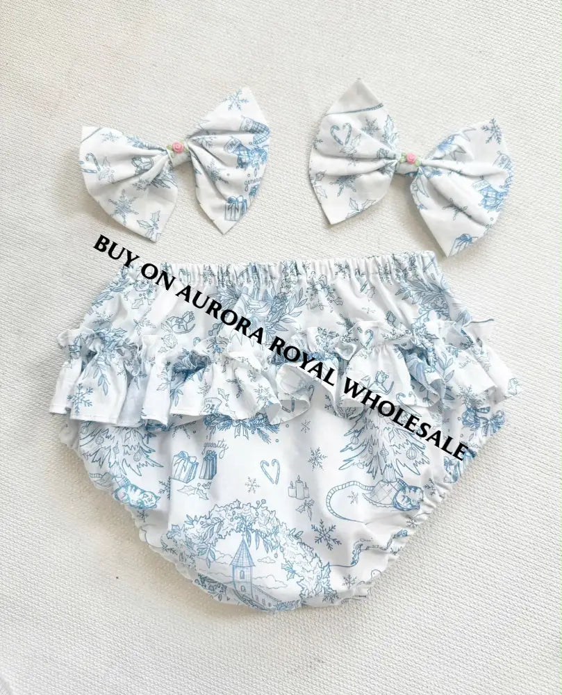 PRE-ORDER & GET IT NEXT WEEK‼️NEW😍PACK OF 6 SIZES MARGARET CUSTOM PRINTED❄️☃️HAND-SMOCKED🧵🙏🏻DRESS & ACCESSORIES🎀 - DRESS