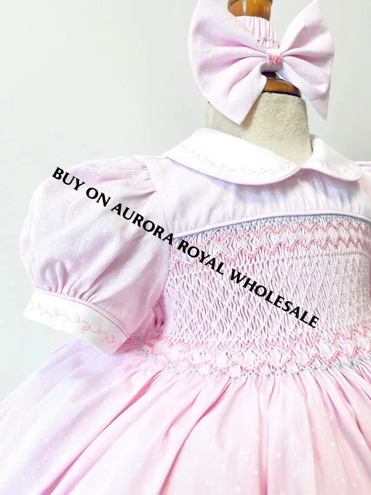 PRE-ORDER & GET IT NEXT WEEK‼️NEW SEASON🤩MARGOT PACK OF 6 SIZES PINK🌸 HAND-SMOCKED🧵🪡DRESS PANTIES & HAIR ACCESSORIES🎀