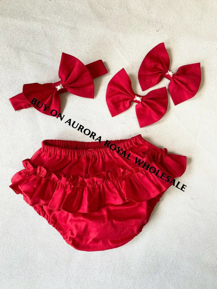PRE-ORDER & GET IT NEXT WEEK‼️NEW SEASON🎄PACK OF 5 SIZES ISABELLA RED❤️HAND-SMOCKED🧵🪡👑DRESS & ACCESSORIES🎀❄️ - DRESS