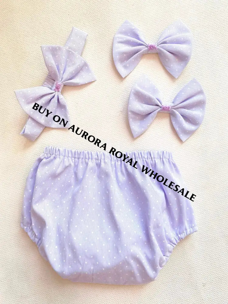 PRE-ORDER & GET IT NEXT WEEK‼️NEW SEASON🍁PACK OF 6 SIZES MARGOT LILAC💜HAND-SMOCKED🧵🪡DRESS PANTIES & HAIR ACCESSORIES🎀
