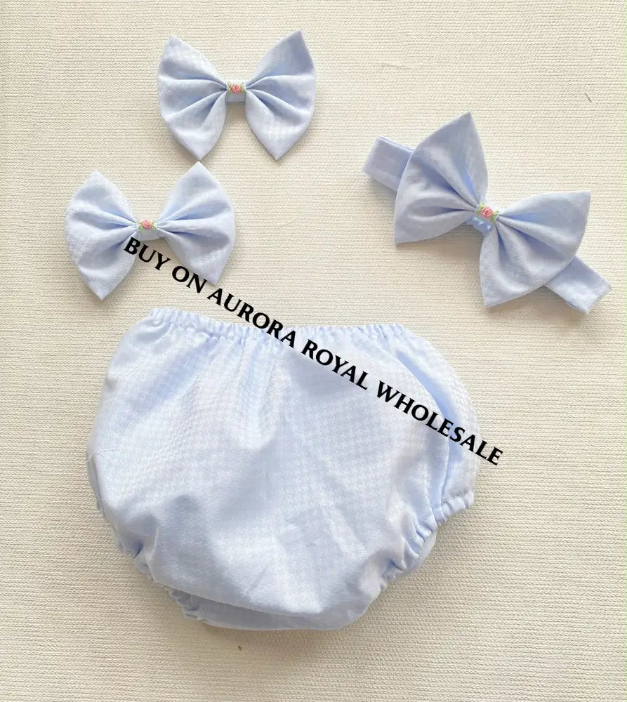 PRE-ORDER & GET IT NEXT WEEK‼️PACK OF 6 SIZES NEW😍DARLING BLUE🐬HAND-SMOCKED DRESS🧵🪡👑& ACCESSORIES🎀 - BABY/TODDLER DRESS