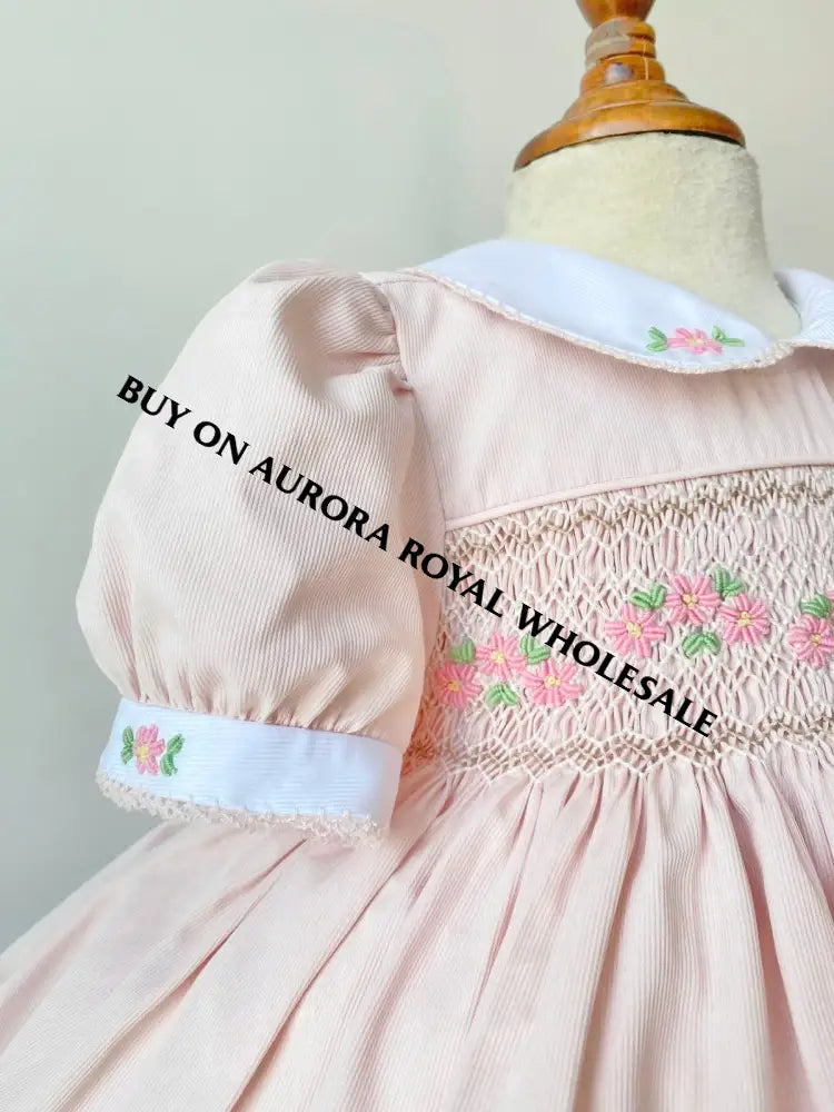 PRE-ORDER&GET IT NEXT WEEK‼️PACK OF 6 SIZES NEW😍DARLING CREAM🍦🍦HAND-SMOCKED🧵🪡👑DRESS & ACCESSORIES🎀 - BABY/TODDLER DRESS