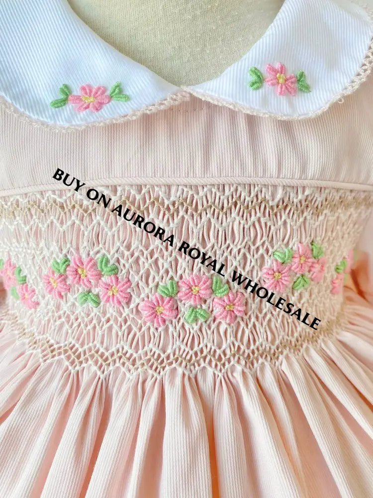PRE-ORDER&GET IT NEXT WEEK‼️PACK OF 6 SIZES NEW😍DARLING CREAM🍦🍦HAND-SMOCKED🧵🪡👑DRESS & ACCESSORIES🎀 - BABY/TODDLER DRESS