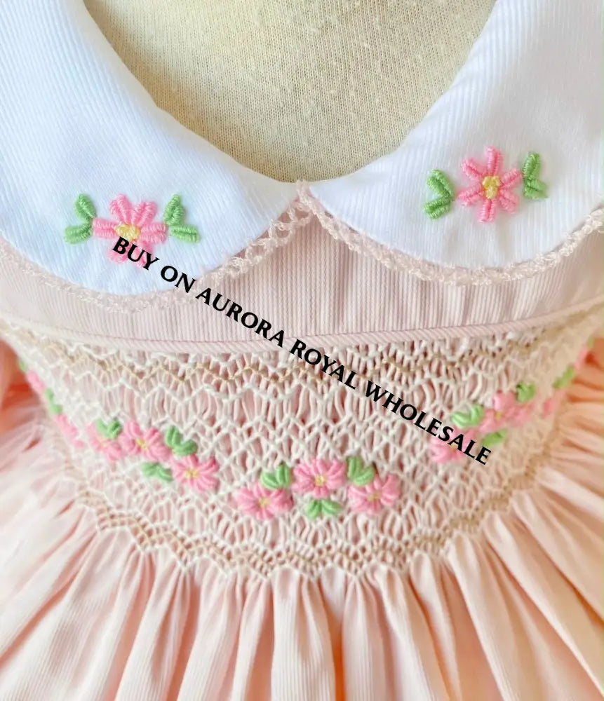 PRE-ORDER&GET IT NEXT WEEK‼️PACK OF 6 SIZES NEW😍DARLING CREAM🍦🍦HAND-SMOCKED🧵🪡👑DRESS & ACCESSORIES🎀 - BABY/TODDLER DRESS
