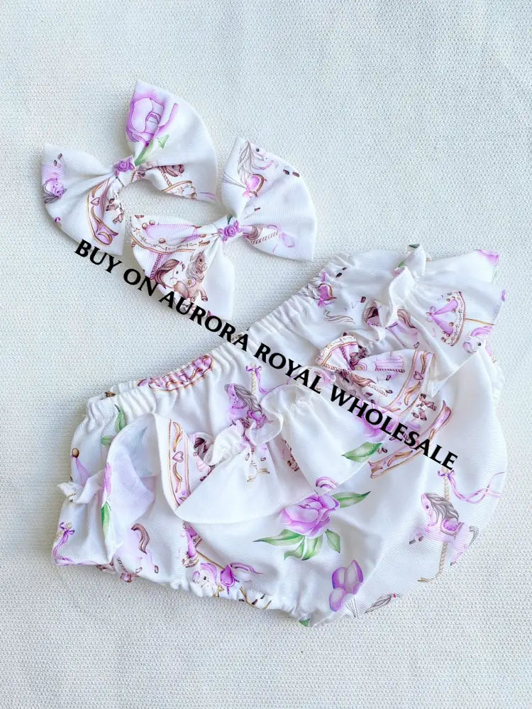 PRE-ORDER&GET NEXT WEEK‼️NEW PACK OF 5 SIZES 🤩EMILY LILAC💜 HAND-SMOCKED🧵🪡DRESS PANTIES & HAIR ACCESSORIES🎀