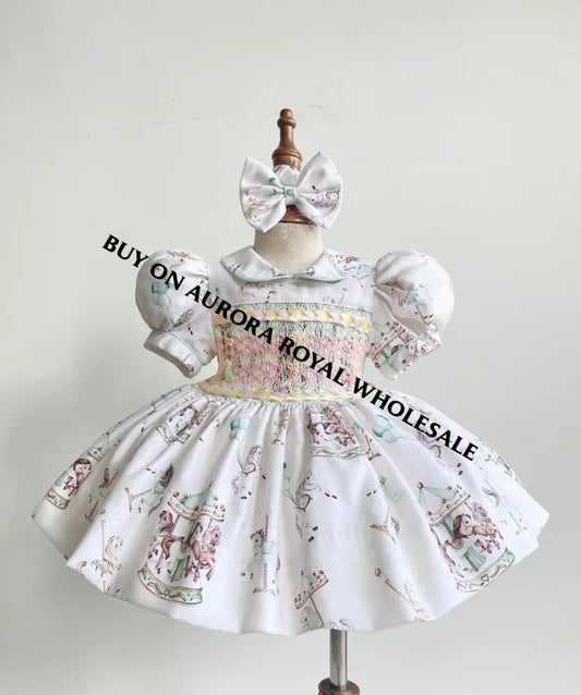 PRE-ORDER&GET NEXT WEEK‼️NEW PACK OF 5 SIZES 🤩EMILY MINT HAND-SMOCKED🧵🪡DRESS PANTIES & HAIR ACCESSORIES🎀 - BABY/TODDLER