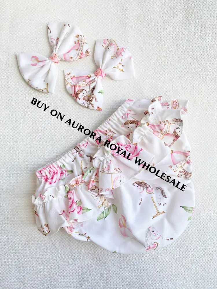 PRE-ORDER&GET NEXT WEEK‼️NEW PACK OF 5 SIZES 🤩EMILY PINK🌸HAND-SMOCKED🪡🧵DRESS PANTIES & HAIR ACCESSORIES🎀 - BABY/TODDLER
