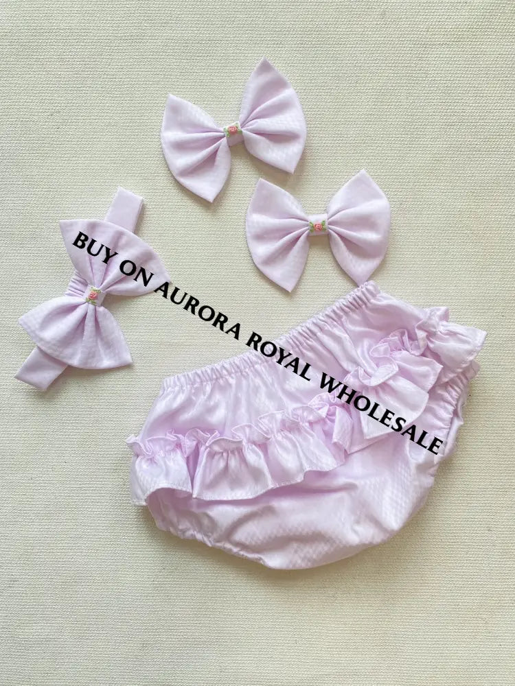 PRE-ORDER & GET NEXT WEEK‼️NEW🍁PACK OF 5 SIZES ISABELLA BABY PINK 🌸 HAND-SMOCKED🧵🪡DRESS PANTIES & HAIR ACCESSORIES🎀