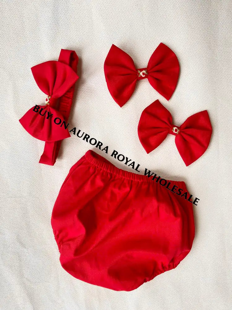 PRE-ORDER & GET NEXT WEEK‼️PACK OF 5 SIZES NEW🎄CASSANDRA RED🧑‍🎄HAND-SMOCKED🧵🪡👑DRESS & ACCESSORIES🎀👼 - DRESS