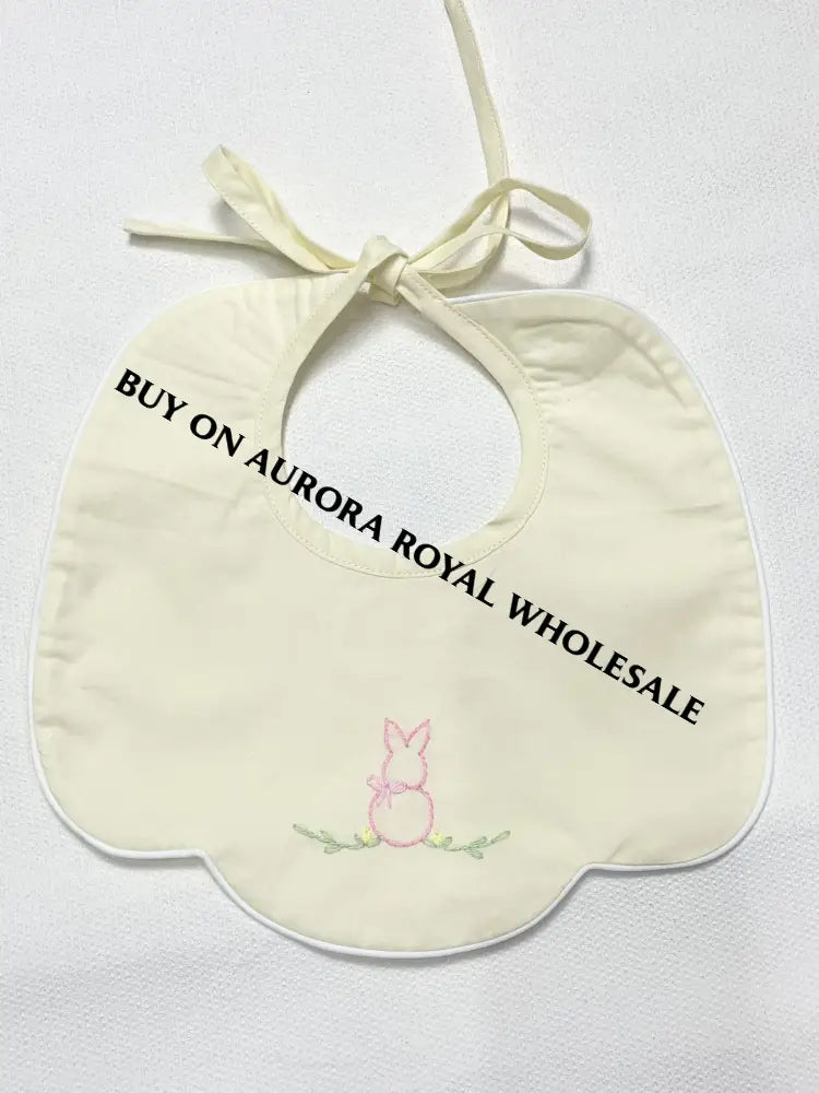 PRE-ORDER&GET NEXT WEEK‼️PACK OF 5 SIZES NEW COCO🐇 PALE LEMON👑HAND-EMBROIDERED🪡🧵ROMPER & BIB SET👼 BABY/TODDLER OUTFIT