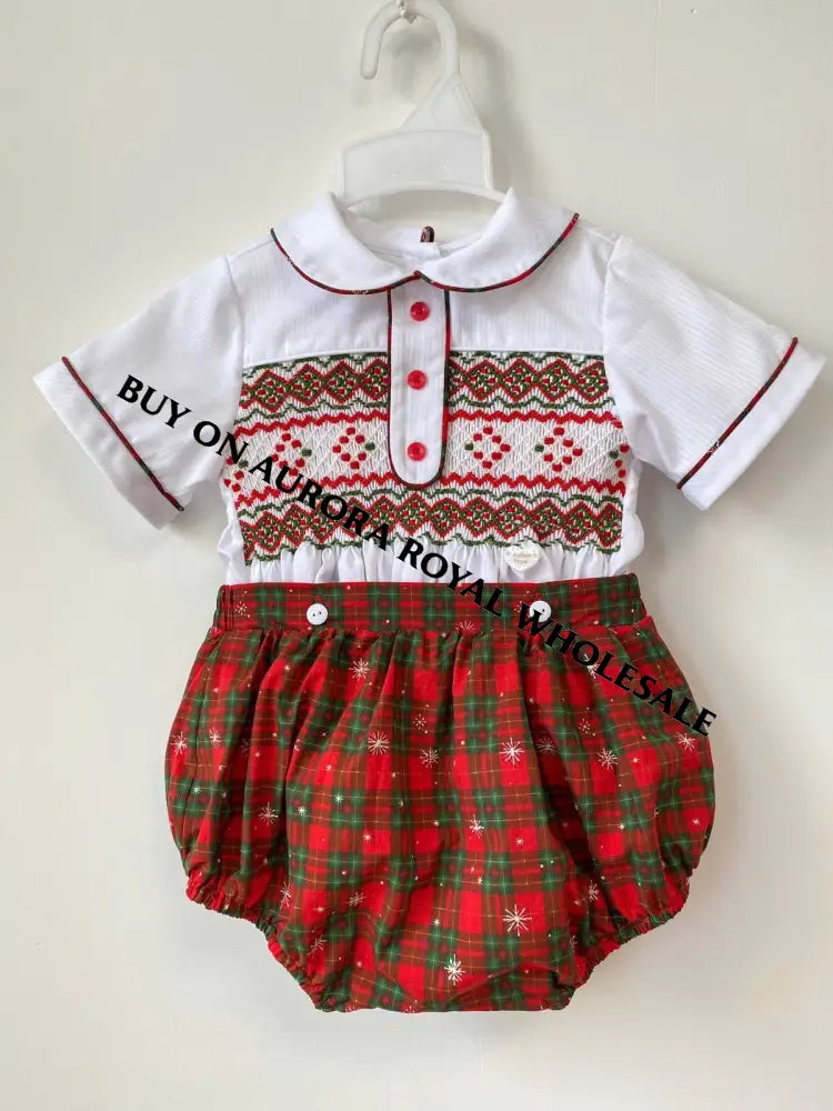 PRE-ORDER NOW & GET NEXT WEEK‼️NEW SEASON🎄PACK OF 5 SIZES DECEMBER BABY BOYS👶TARTAN❤️ROMPER/SUIT - ROMPER